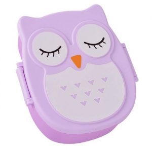 Lunch Box Enfant motif Hibou Violet