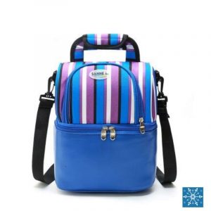 Sac Isotherme 2 Compartiments Bleu