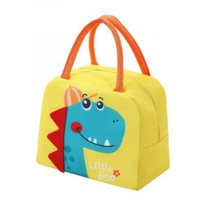 Sac Isotherme Lunch Enfant Jaune Motif Dino