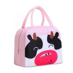 Sac Isotherme enfant rose '' Vache ''