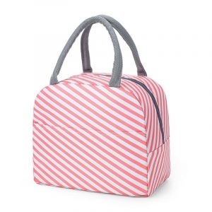 Sac Isotherme Repas | Sac Isotherme Repas Rayé Rose